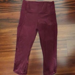 Lululemon crop tight, red brick, 8